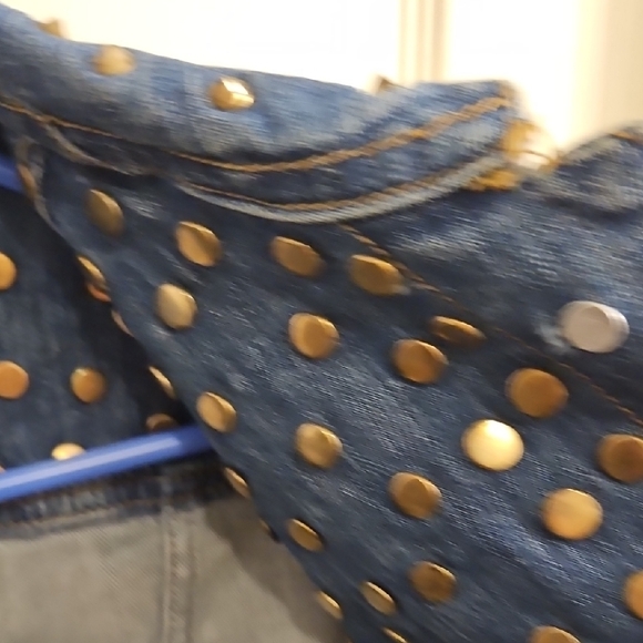Y2K Studded Blue Denim Jacket - Picture 5 of 6